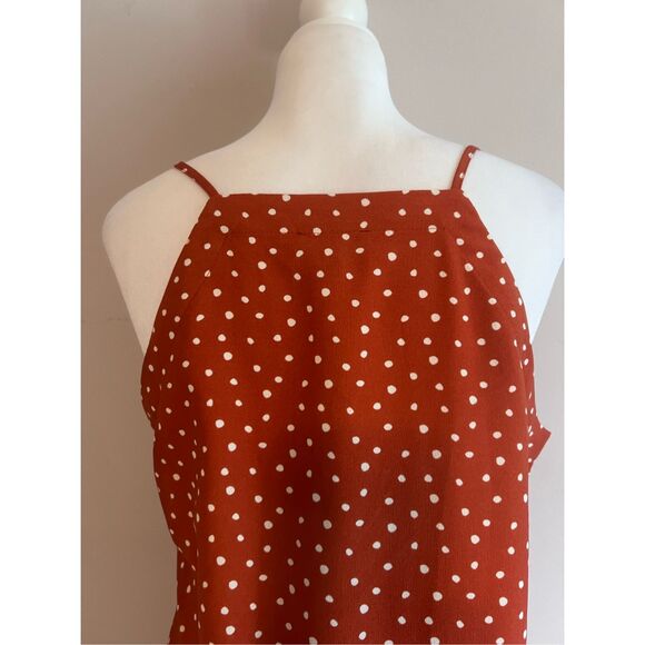 Limited NWT Orange / White spots Slip Dress Lined - Picture 4 of 8